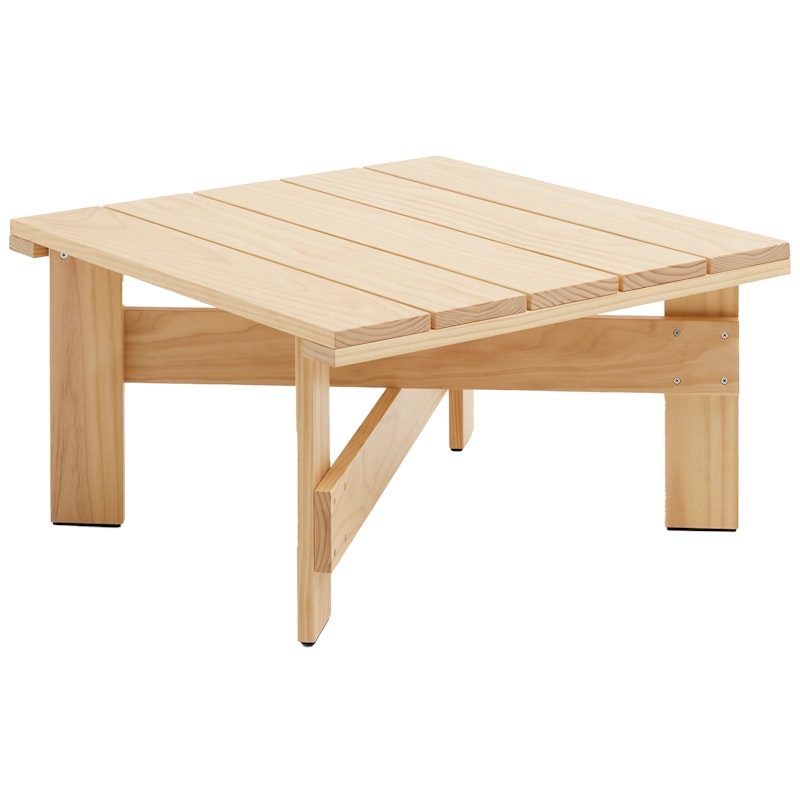 Crate Loungebord 75x75 cm, Klarlakkert