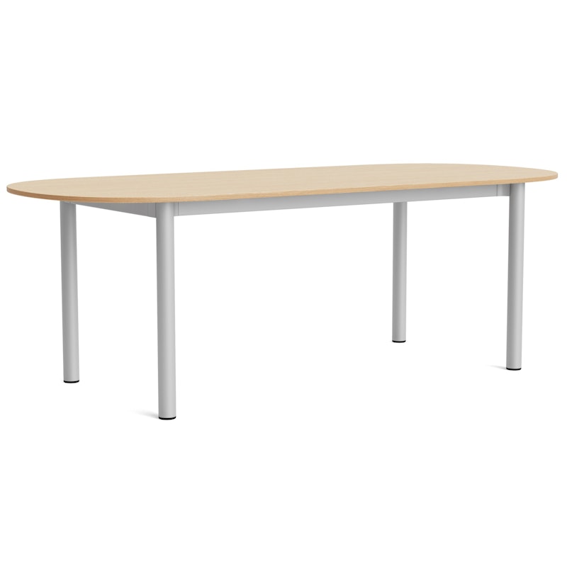 Annex Bord Avlang 95x220 cm, Aluminium / Lakkert Eik