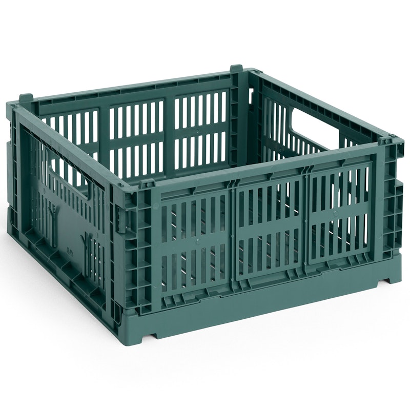 Colour Crate Medium Square Oppbevaring, Dark Green