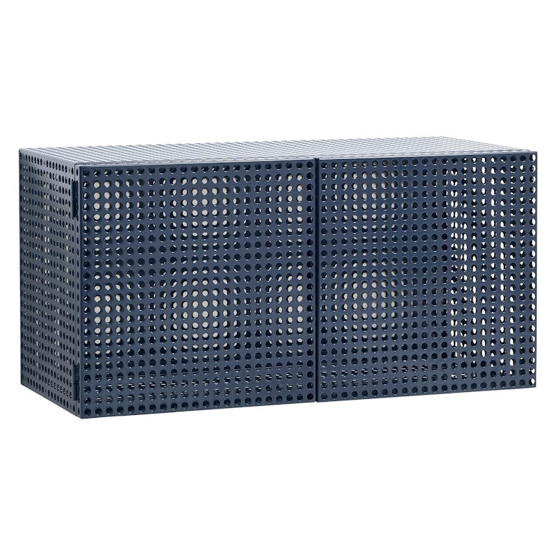 Perforated Veggskap, Steel Blue