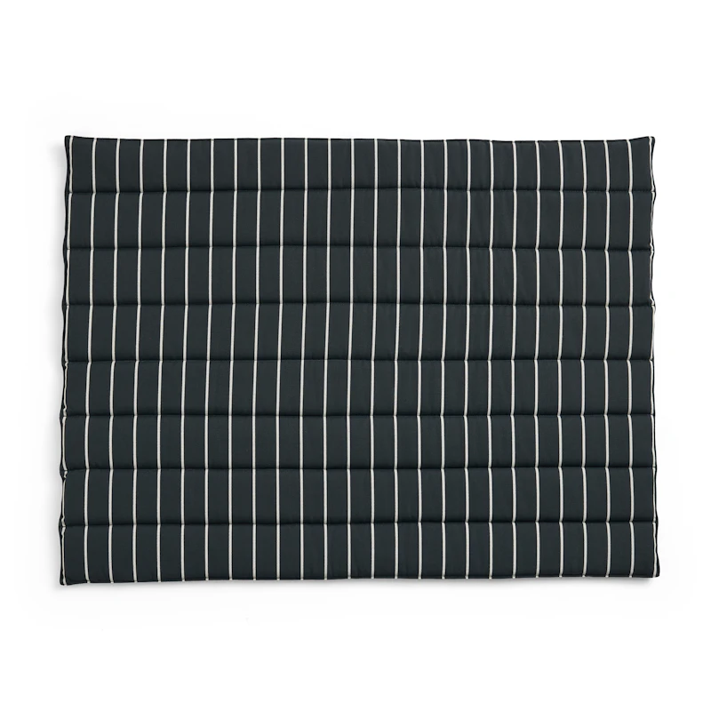 Outdoor Market Sofa Cushion, Black With Beige Stripe
