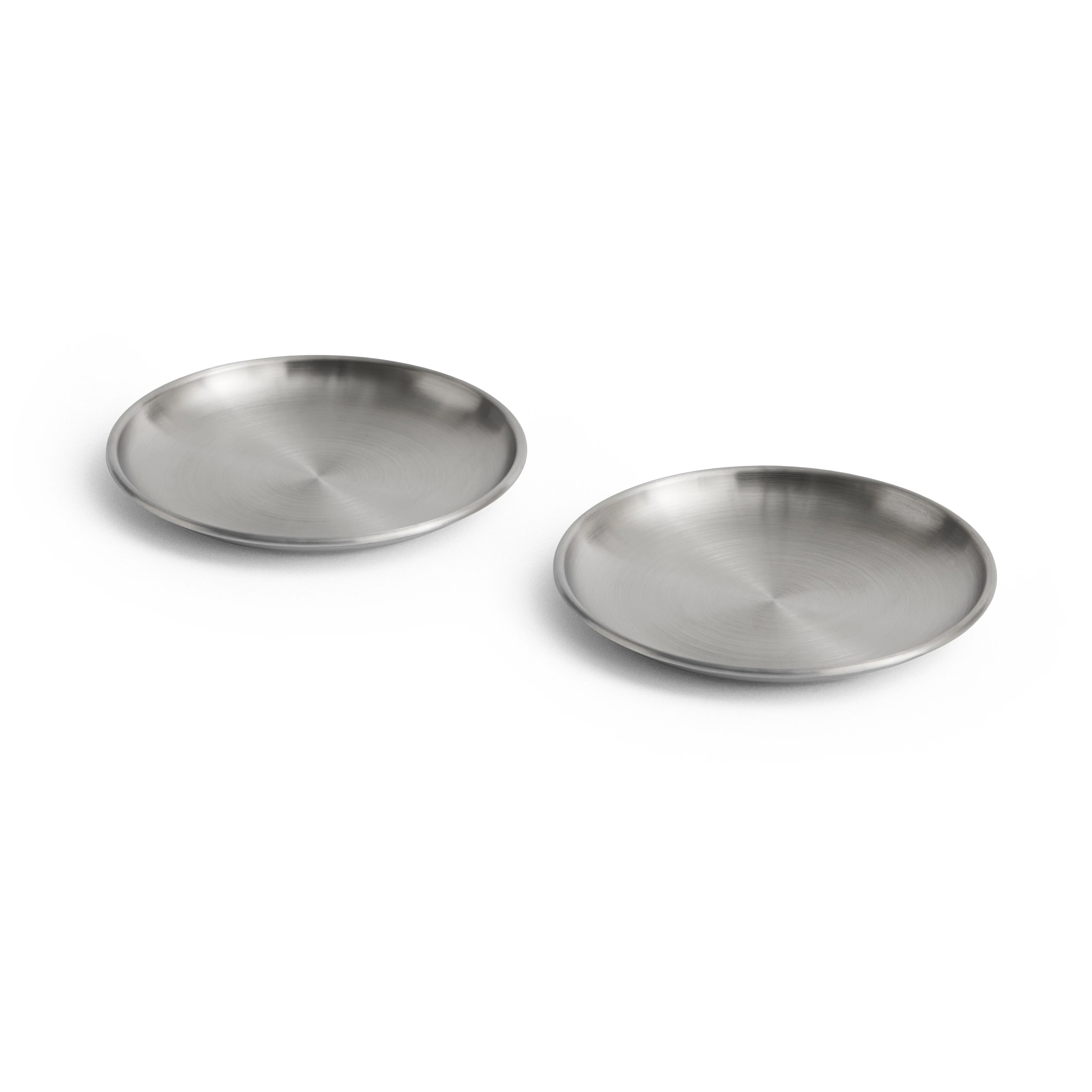 Hay Outdoor Market Steel Plate Set Of 2 Small -  &Oslash;vrige Fat & Tallerkener Rustfritt St&aring;l Silver - AE959-A668-AS23