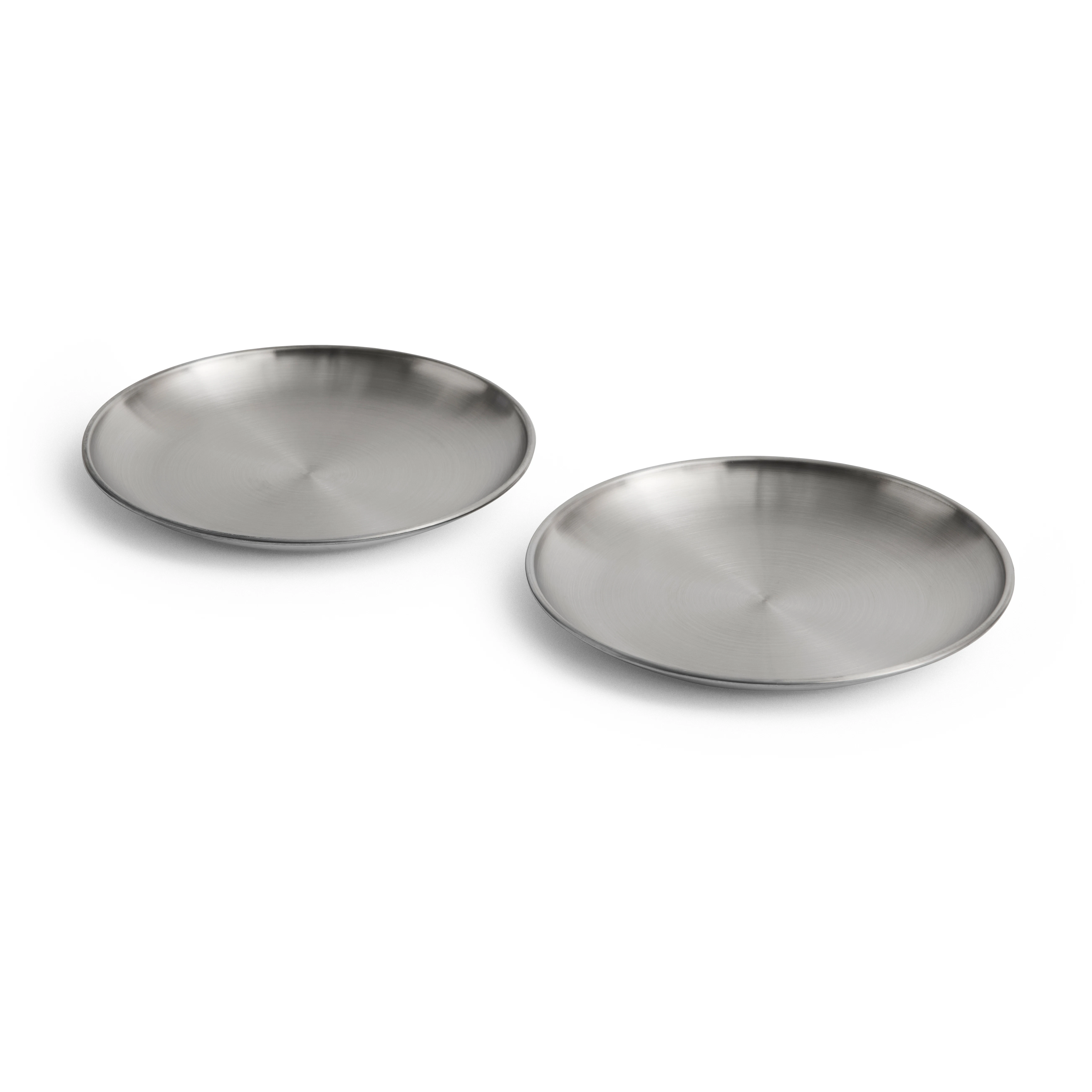 Hay Outdoor Market Steel Plate Set Of 2 Medium -  &Oslash;vrige Fat & Tallerkener Rustfritt St&aring;l Silver - AE959-A668-AS24