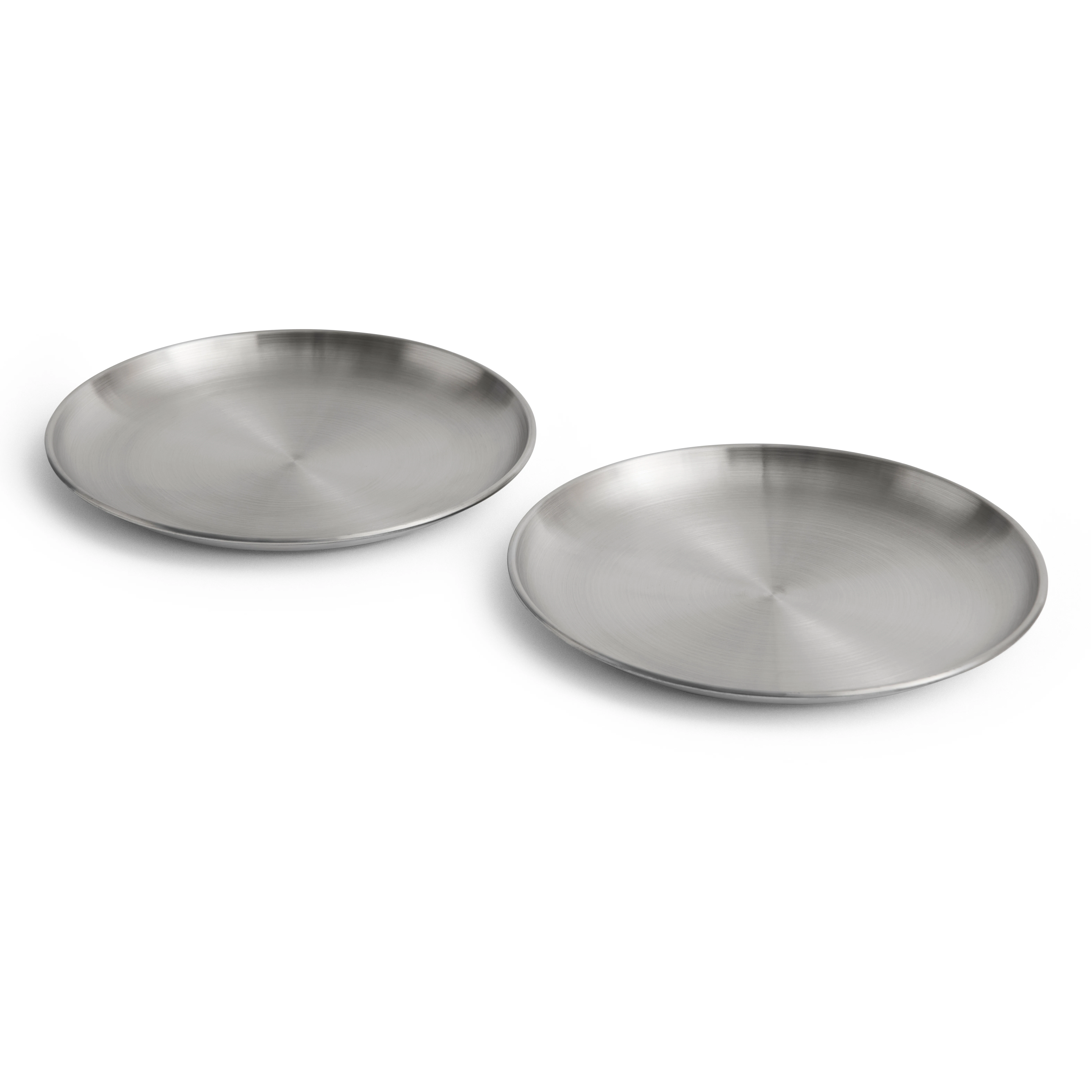 Hay Outdoor Market Steel Plate Set Of 2 Large -  &Oslash;vrige Fat & Tallerkener Rustfritt St&aring;l Silver - AE959-A668-AS25
