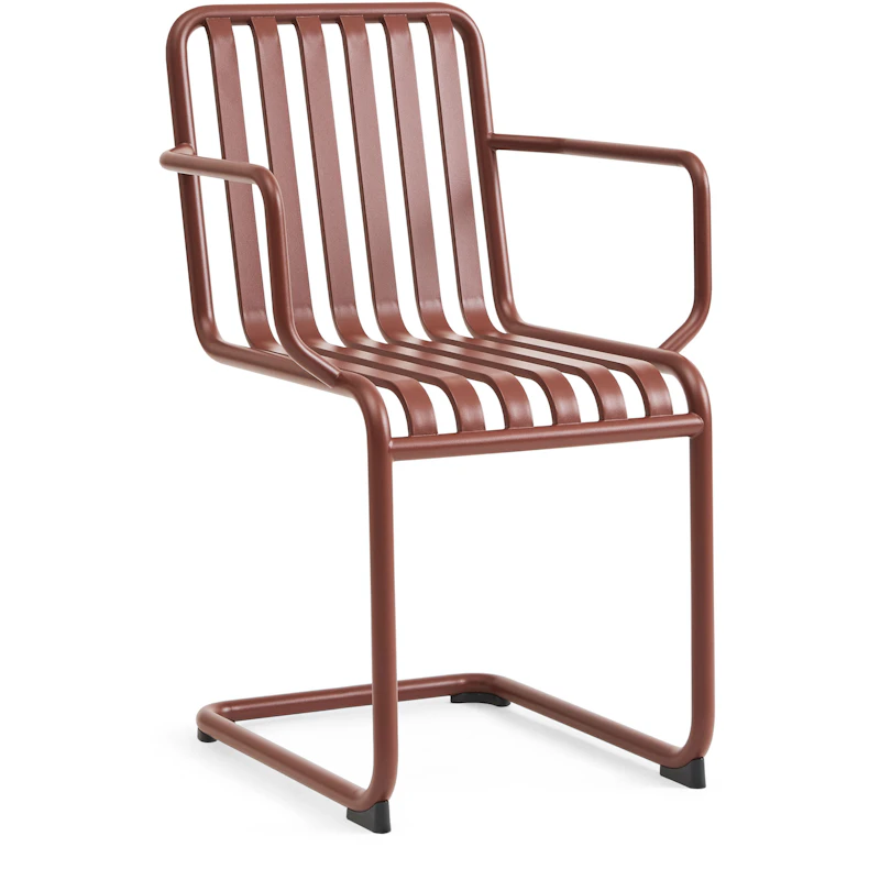 Palissade Cantilever Armchair, Iron red powder coated steel