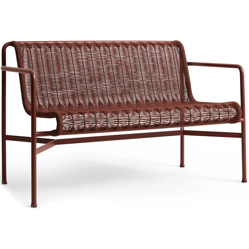 Palissade Cord Spisebordsbenk Med Armlener, Iron Red