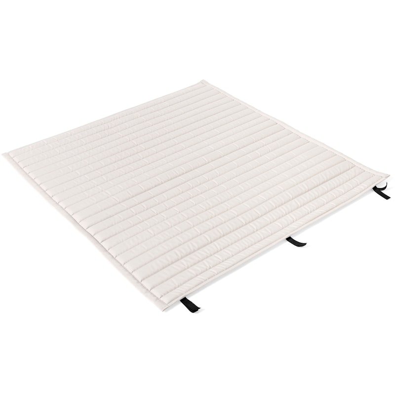 Palissade Pute Quiltet Spisebordsbenk Uten Armlene, Cream White