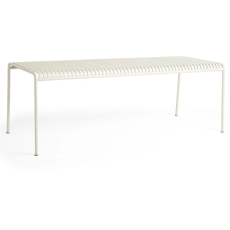Palissade Table 90x220 cm 4 Legs, Cream white powder coated steel
