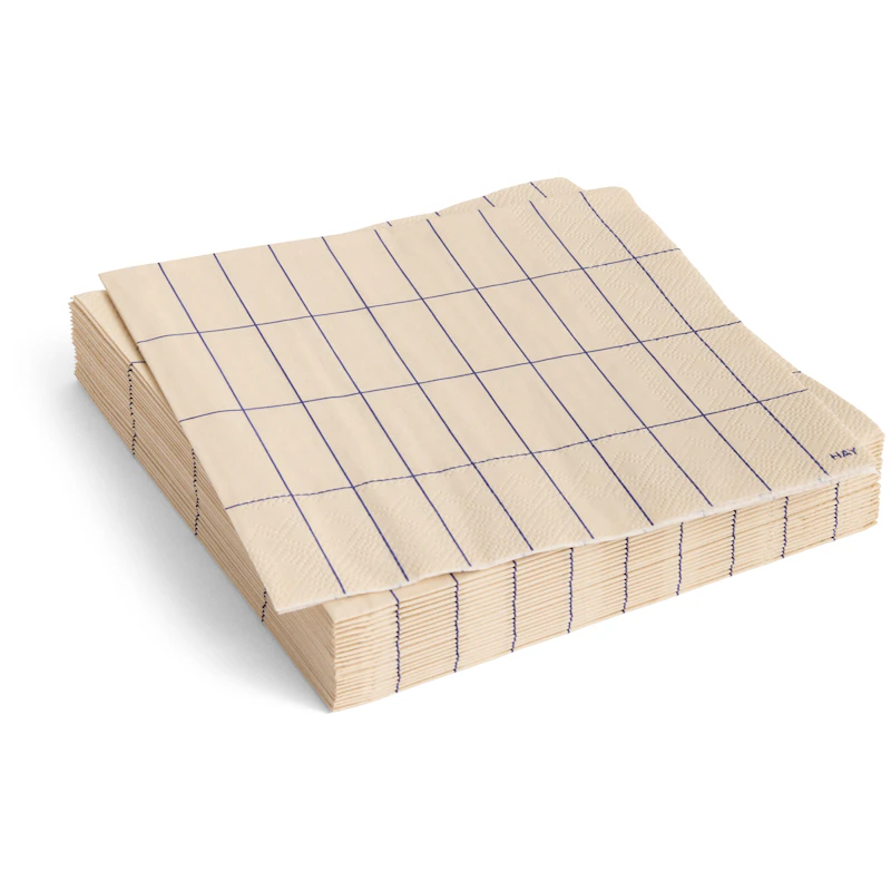 Pattern Servietter 33x33 cm, Blå / Off-white