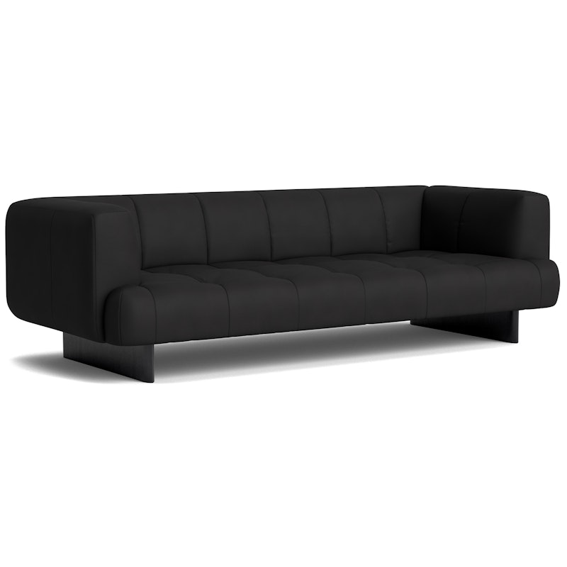 Quilton Lift 3-Seter Sofa, Sense Skinn Sort / Svart Eik