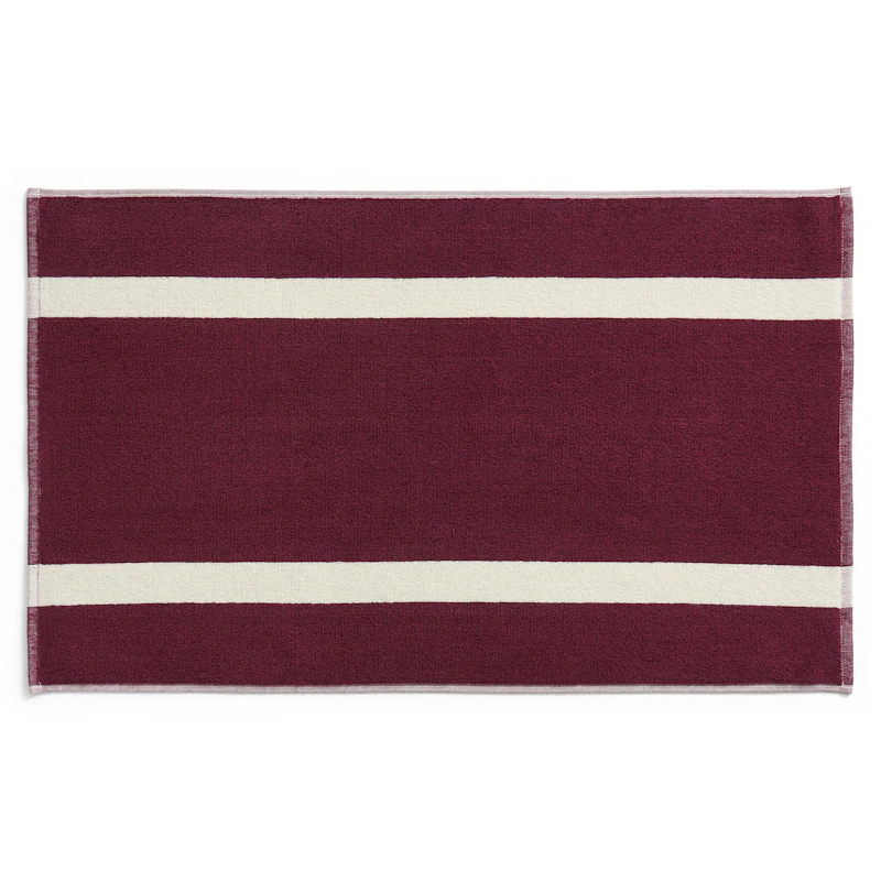 Stripe Badematte, Vinrød