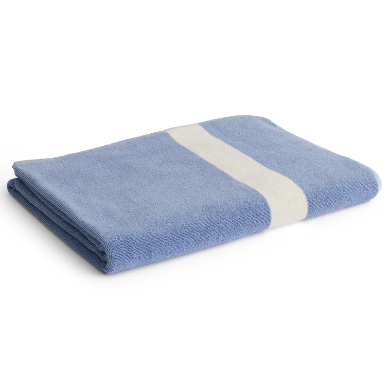 Stripe Bath Towel 100x150 cm, Dusty Blue