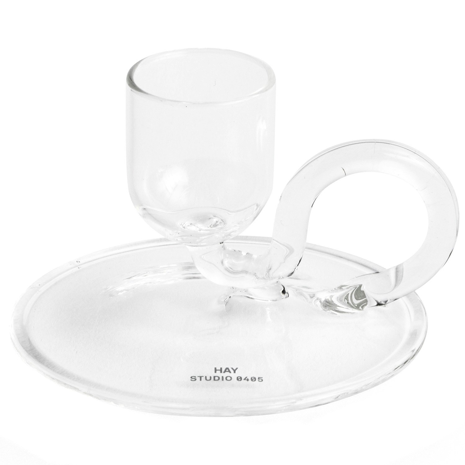 Hay Tiny Candleholder Curved Clear -  Lysestaker Borosilikatglass Klar - AE357-D439-AF04