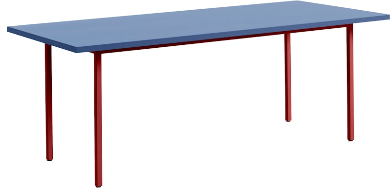 Two-Colour Bord 200x90 cm, Vinrød / Blå