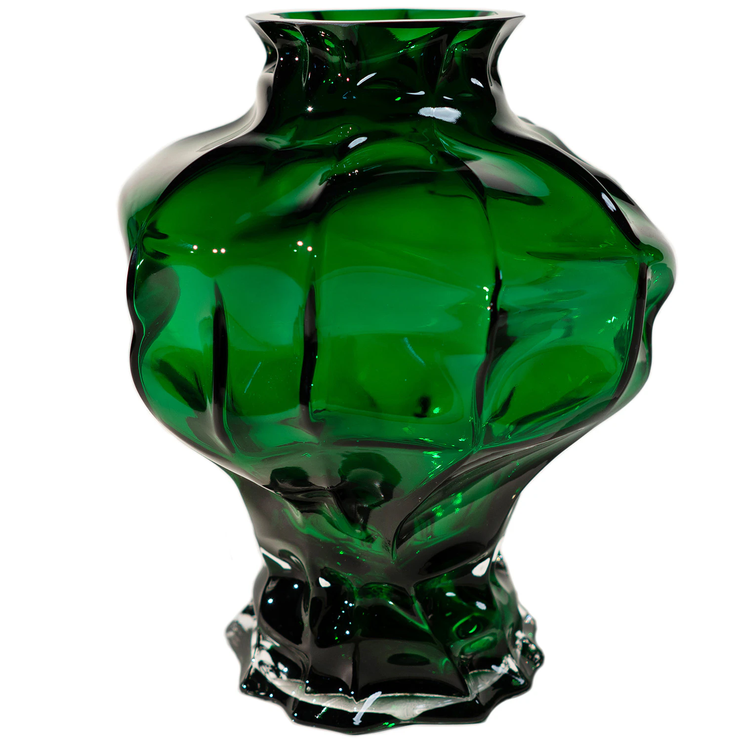 Hein Studio Ammonit Vase 30 Cm - Vaser Munnbl&aring;st Glass Gr&oslash;nn - 1538