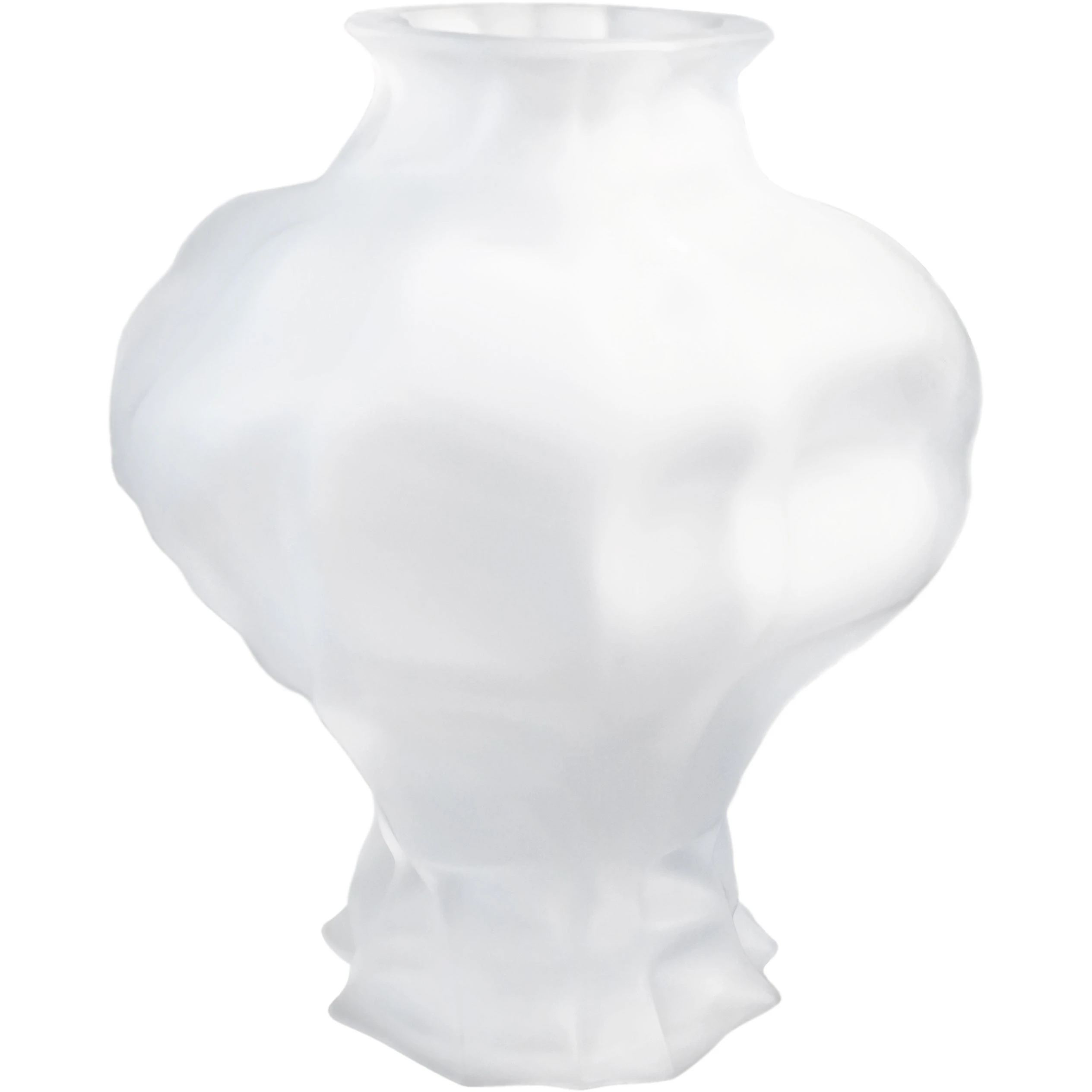 Hein Studio Ammonit Vase 30 Cm Frosted White -  Vaser Munnbl&aring;st Glass Frosthvit - 1540