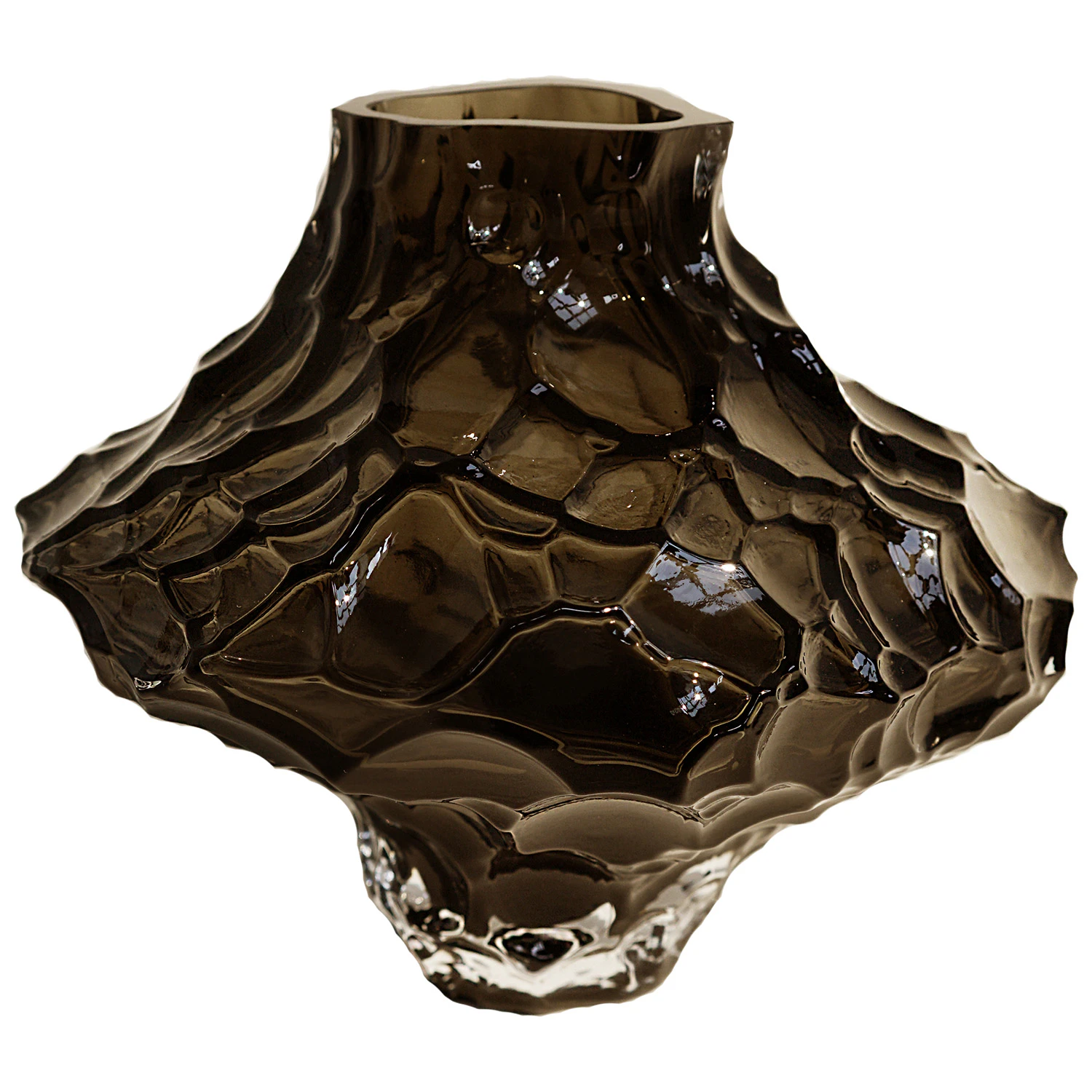 Hein Studio Canyon Vase 23 Cm R&oslash;yk -  Vaser Munnbl&aring;st Glass Smoke - 1334
