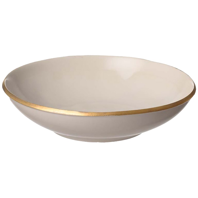 Nosse Ceramics Edge Dyp Tallerken Ivory Gold, 24 cm