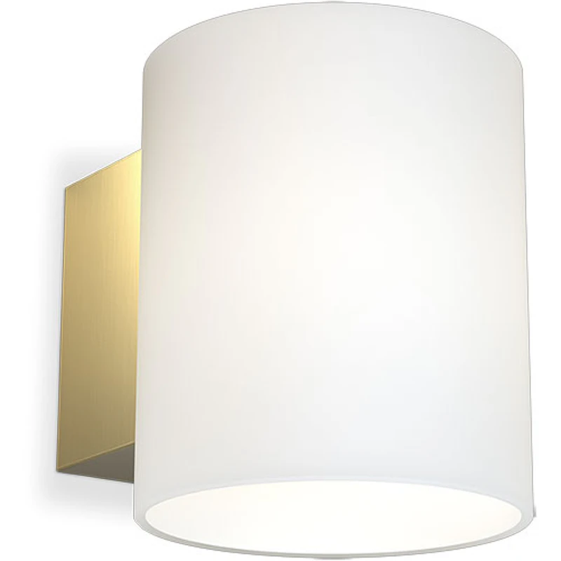 Evoke Vegglampe 120 mm, Satengmessing / Opalglass