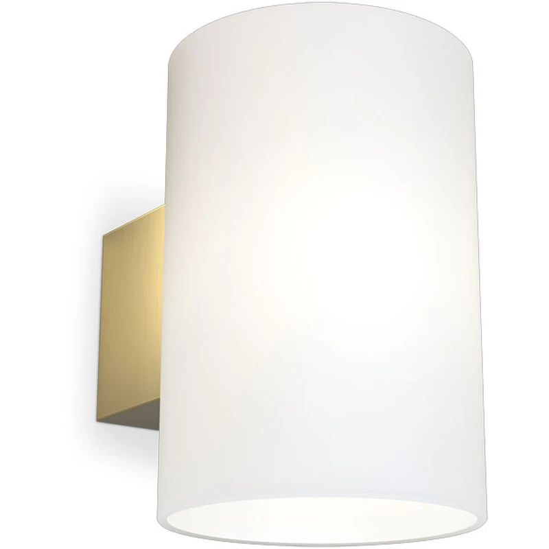 Evoke Vegglampe 180 mm, Satengmessing / Opalglass
