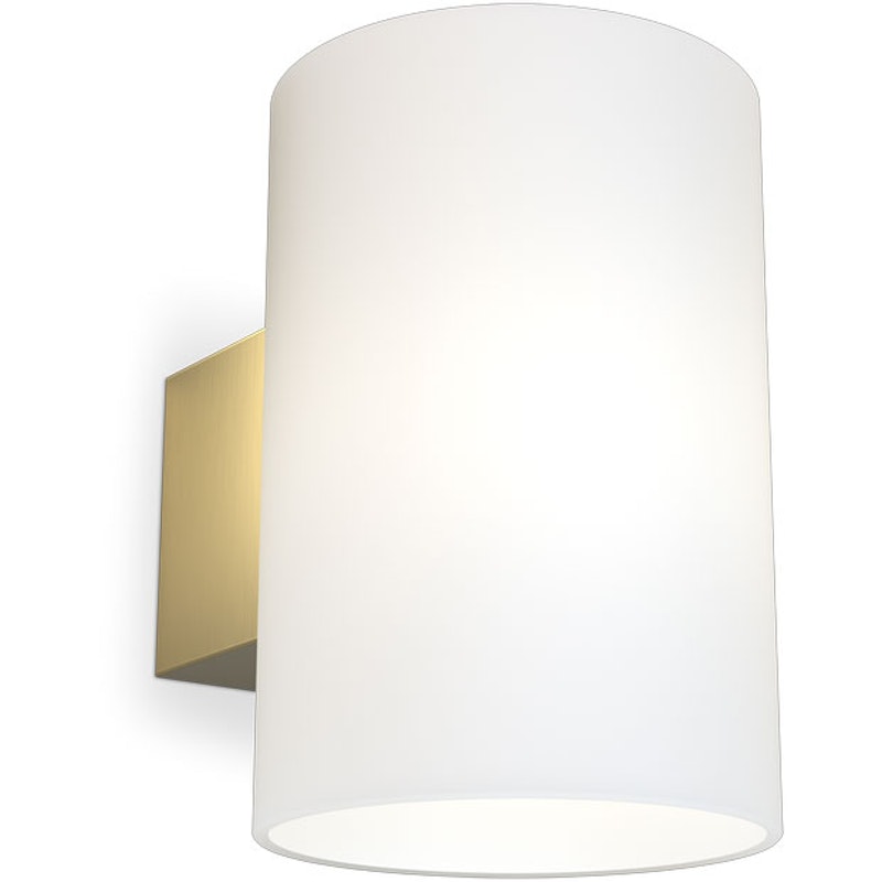 Evoke Vegglampe 180 mm, Satengmessing / Opalglass