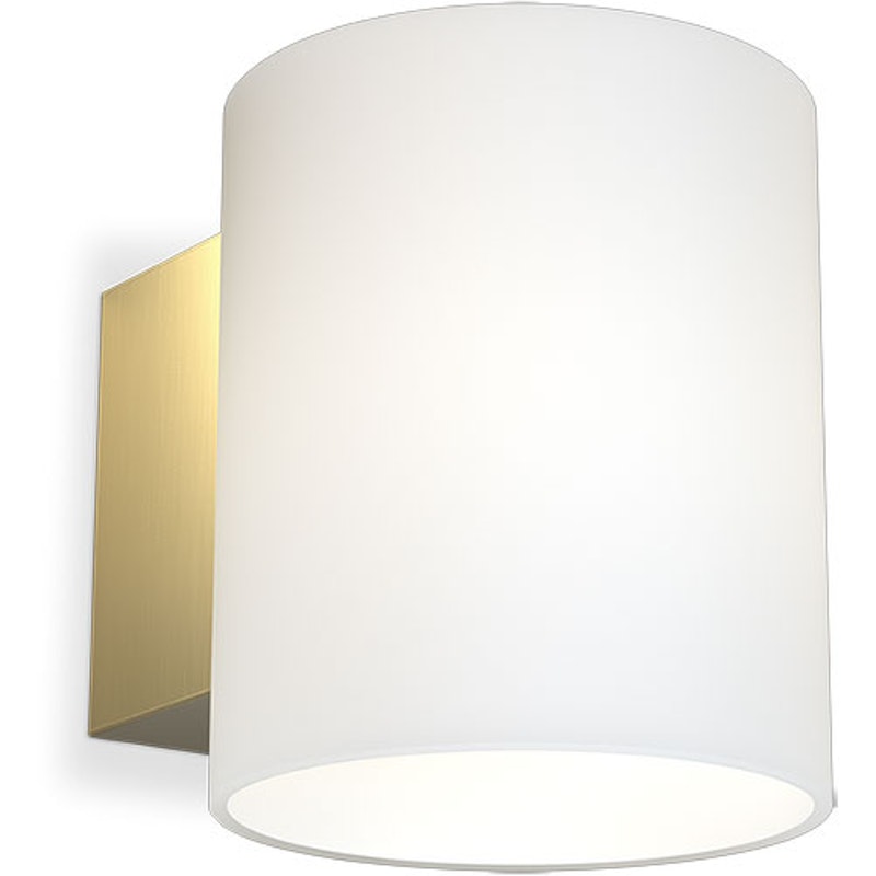 Evoke Vegglampe 120 mm, Satengmessing / Opalglass