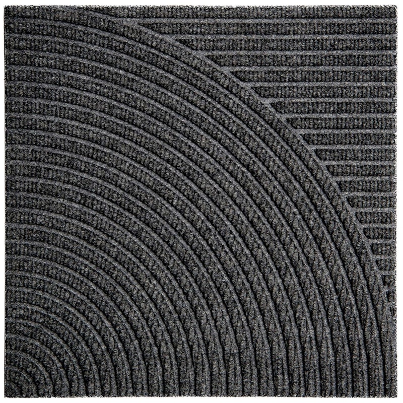 Zen Dørmatte 45x45 cm Horizontal & Circular, Grey