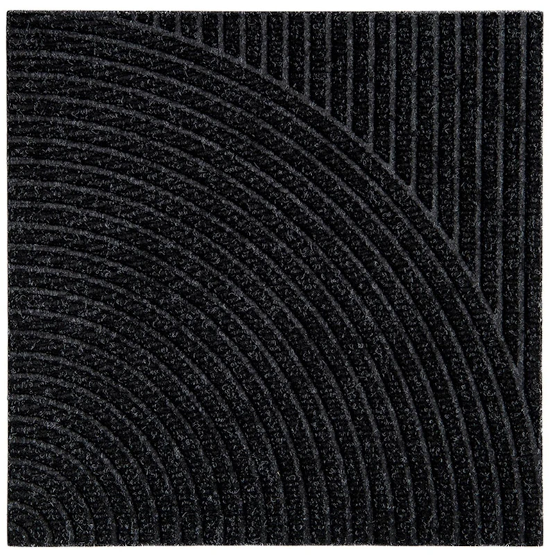 Zen Dørmatte 45x45 cm Vertical & Circular, Black