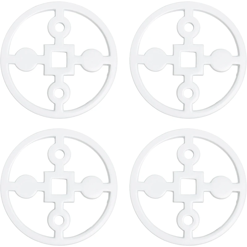 Anima Gemella Glassunderlag Ø10 cm 4-pk, Hvit