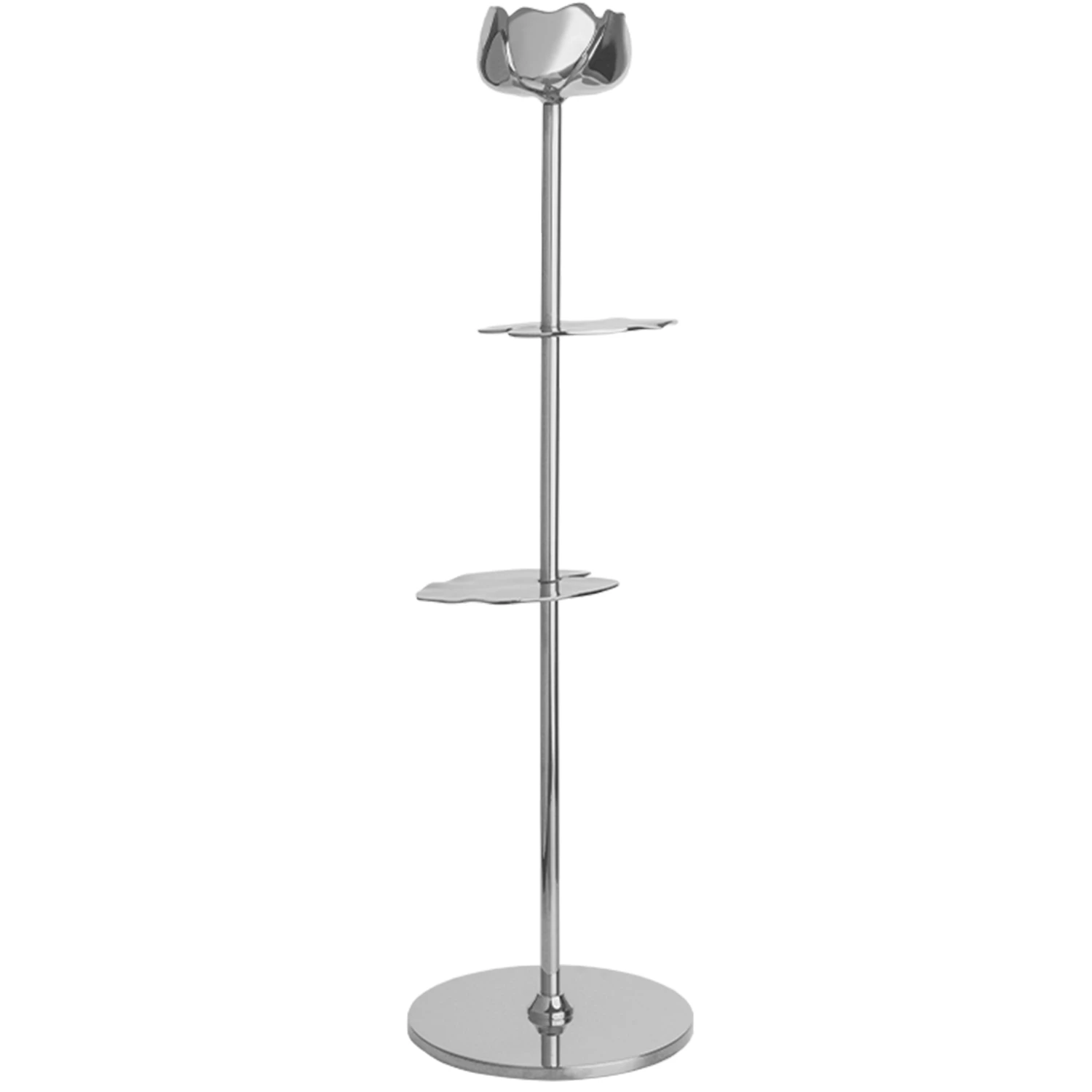 Hilke Collection Ninfea Alta Lysestake 35 Cm -  Lysestaker Nikkelbelagt Messing Silver - HL02NA-NP