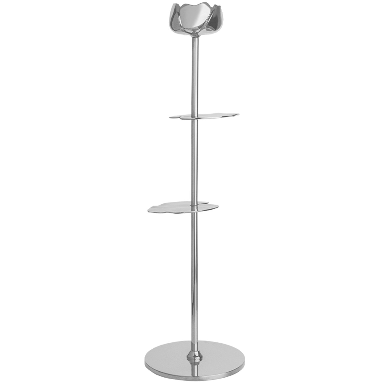 Hilke Collection Ninfea Alta Lysestake 40 Cm -  Lysestaker Nikkelbelagt Messing Silver - HL03NA-NP