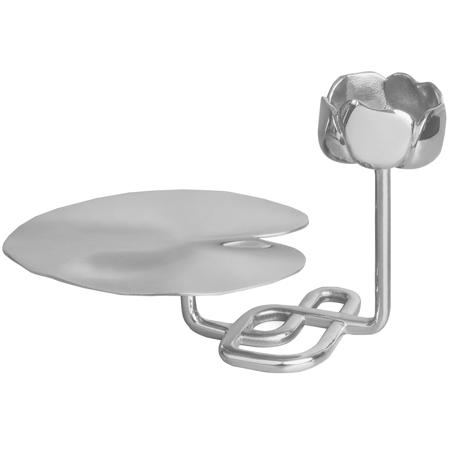 Hilke Collection Ninfea Lysestake No.2 -  Lysestaker Nikkelbelagt Messing Silver - HL02NI-NP