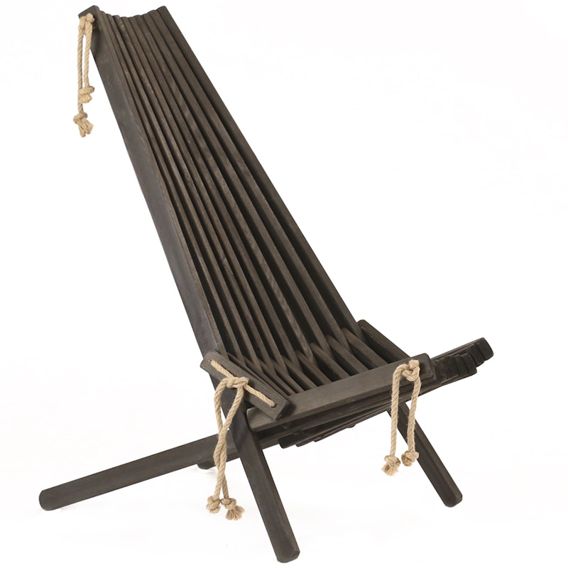 Ecochair Loungestol Oljet Furu, Sort