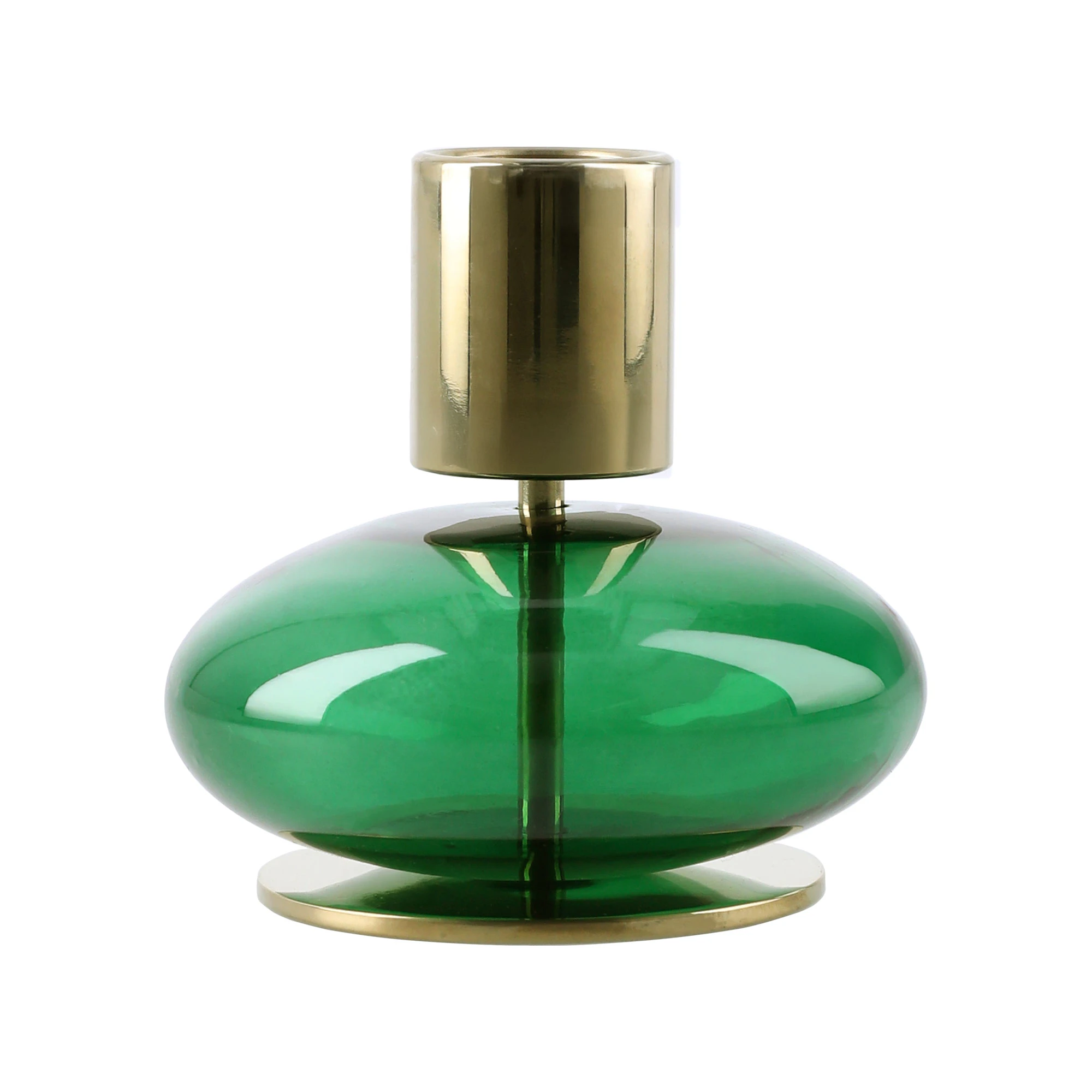 Holmegaard Bubble Lysestake - Lysestaker Borosilikatglass Gr&oslash;nn - 4800580