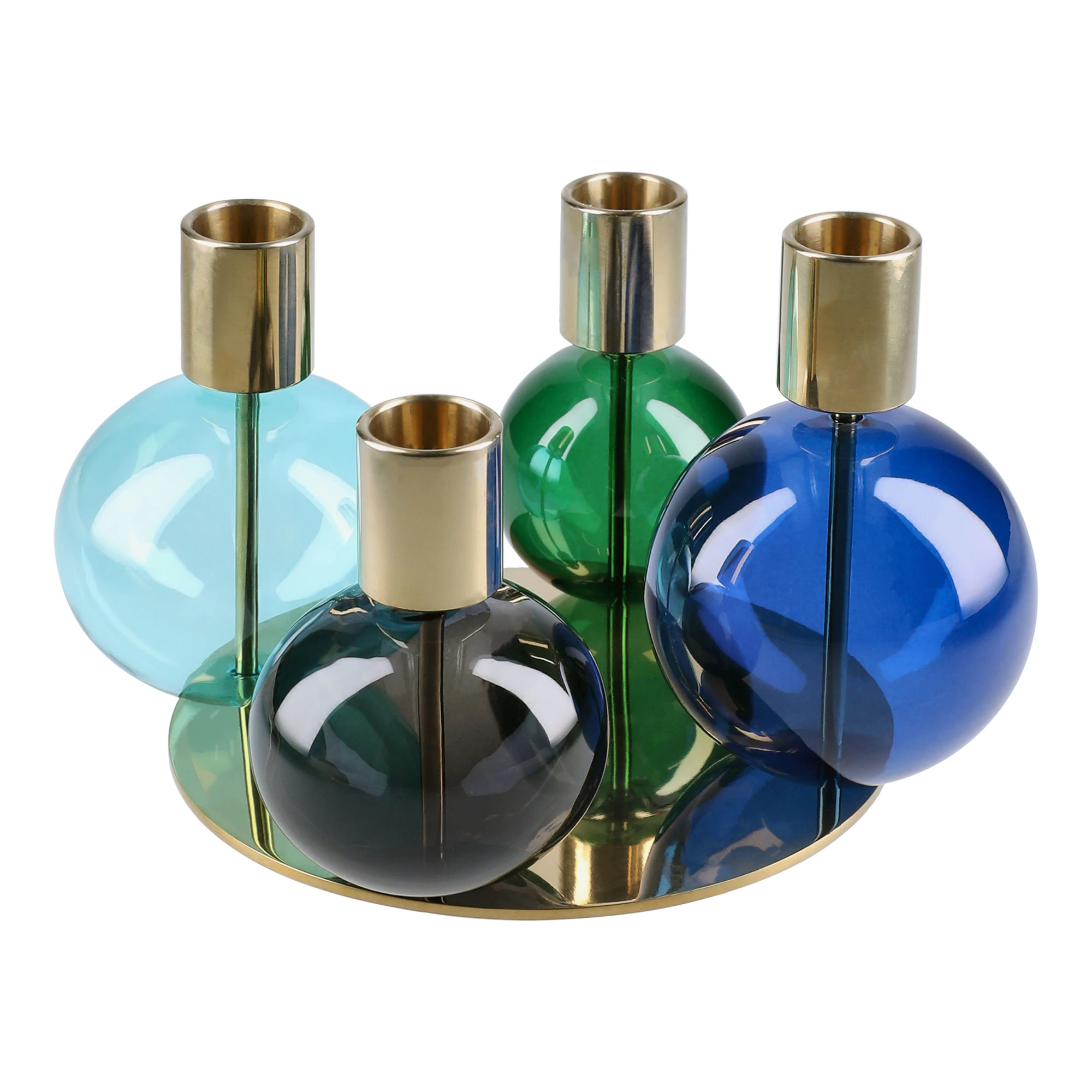 Holmegaard Bubble Lysestake -  Lysestaker Borosilikatglass Bl&aring; - 4800582