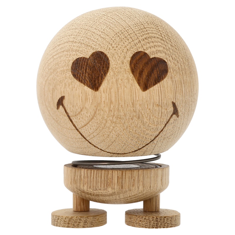 Hoptimist Smiley Love Figur M, Natural Oak