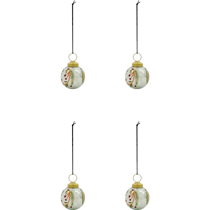 Antico Juletrepynt 4-pk, Lyseblå