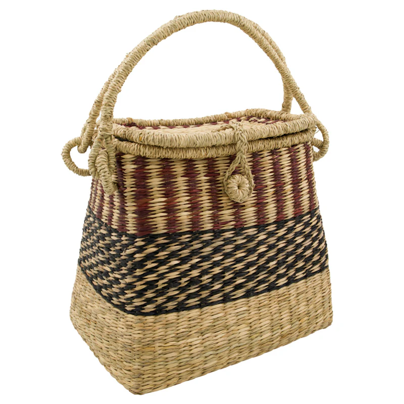 Kurv H29xW34 cm, Brun / Naturlig