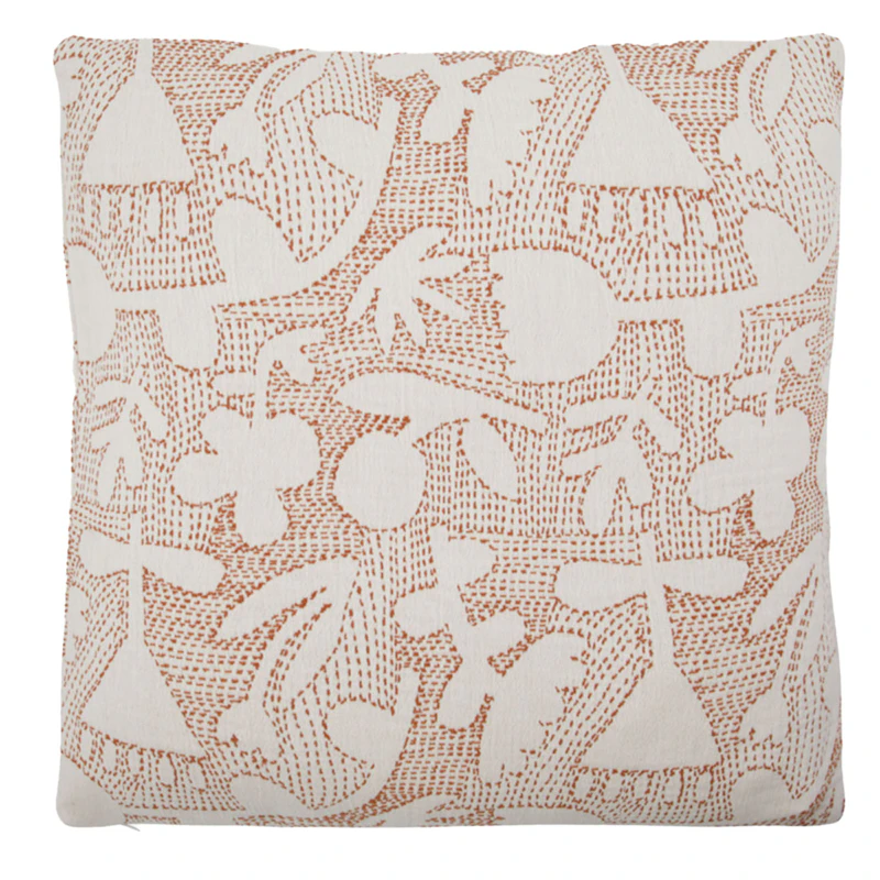 Sari Putetrekk 50x50 cm, Brun / Off-white