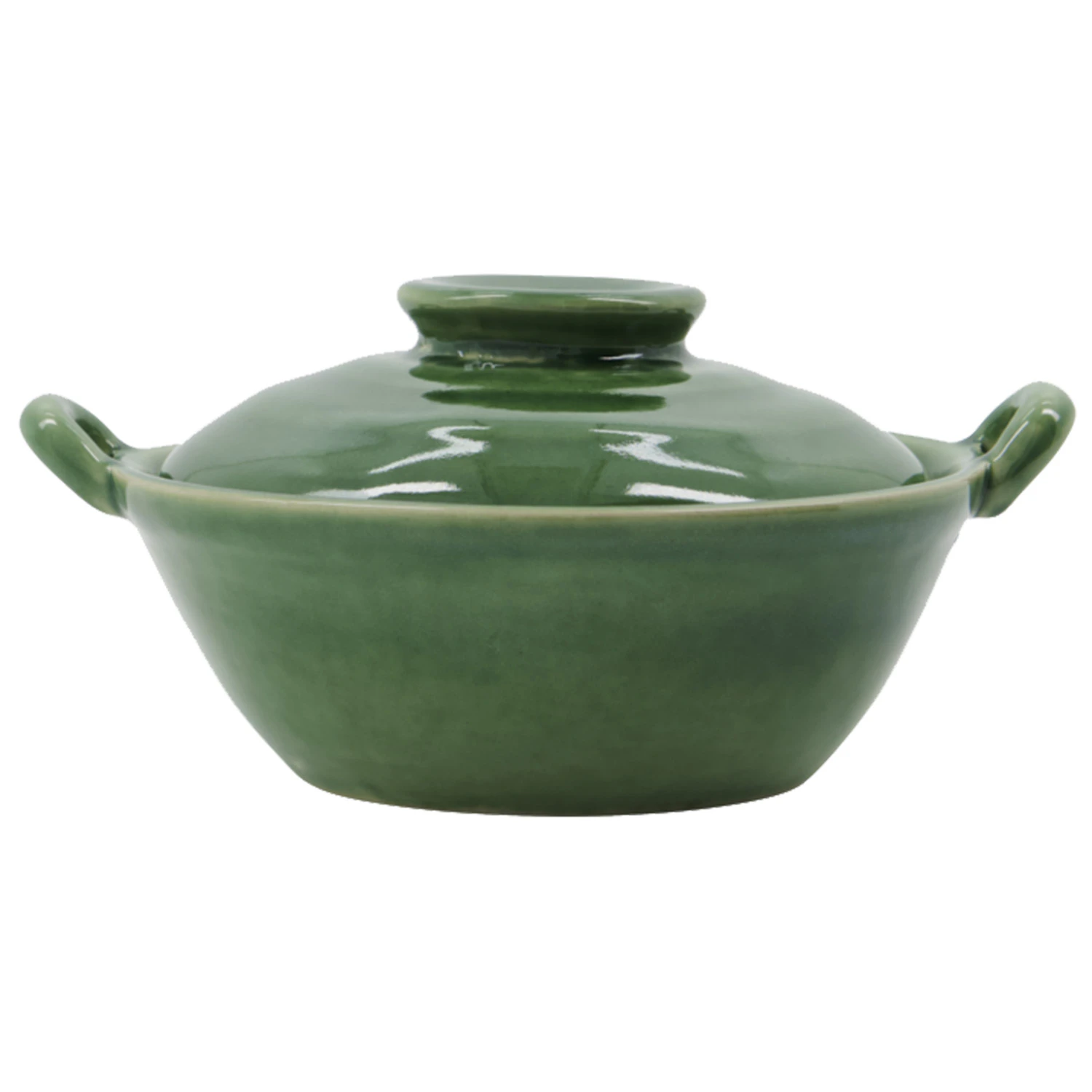 House Doctor Diva Krukke Med Lokk &Oslash;16,5 Cm  -  Oppbevaringsbokser & Lokk Stengods Gr&oslash;nn - 900000473