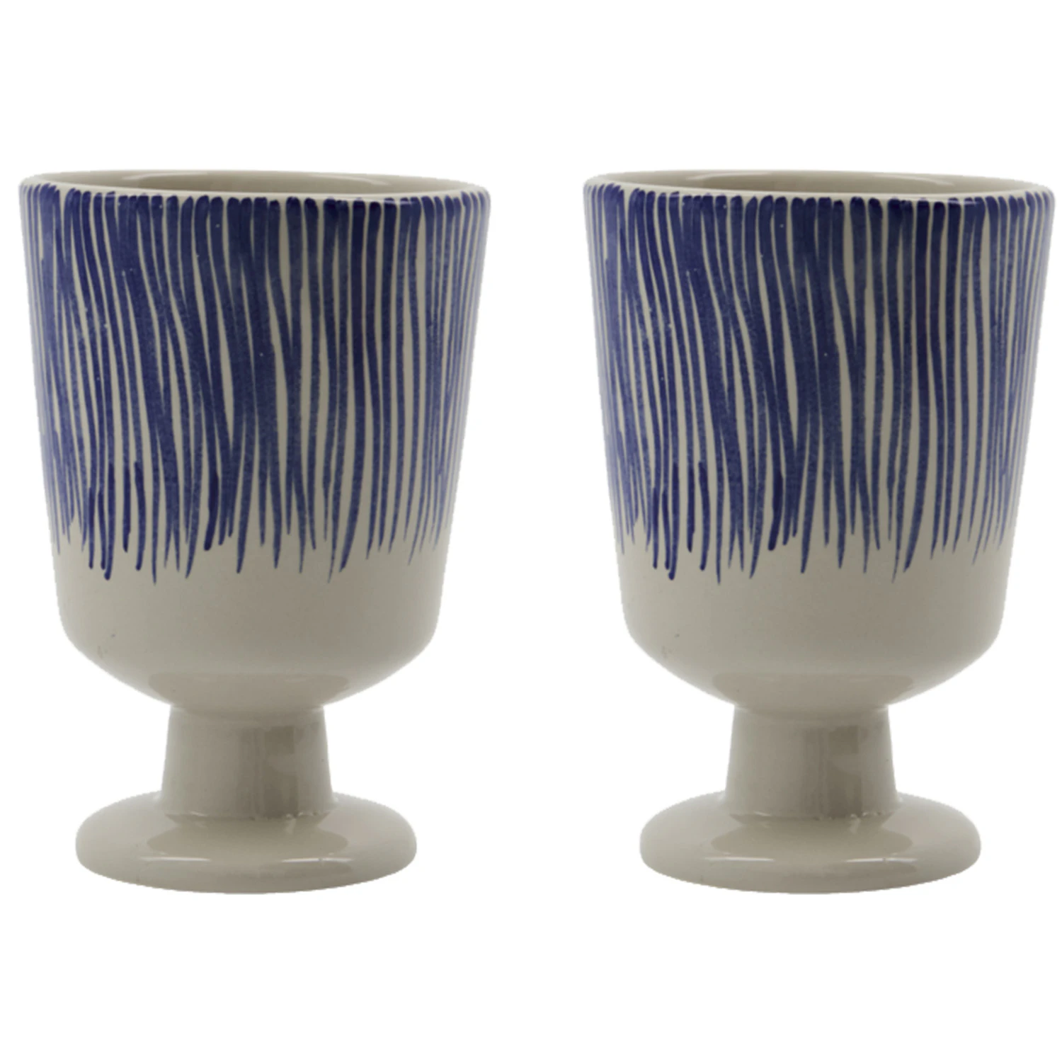 House Doctor Diva Krus 2-pk Med Fot Bl&aring; -  Kaffekopper Stengods Gr&oslash;nn - 900000471