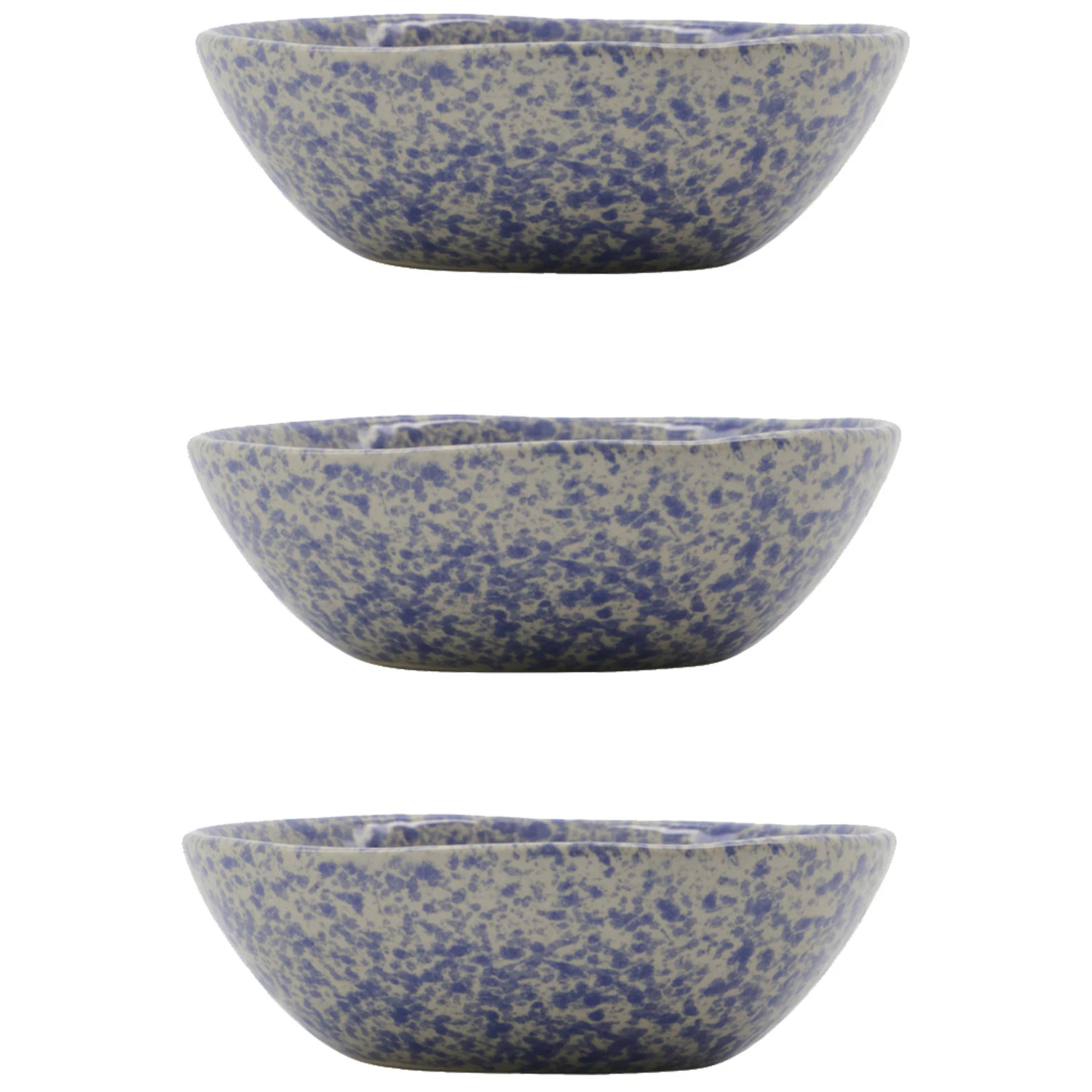 House Doctor Diva Sk&aring;ler  -  Serveringssk&aring;ler Stengods Bl&aring; - 900000475