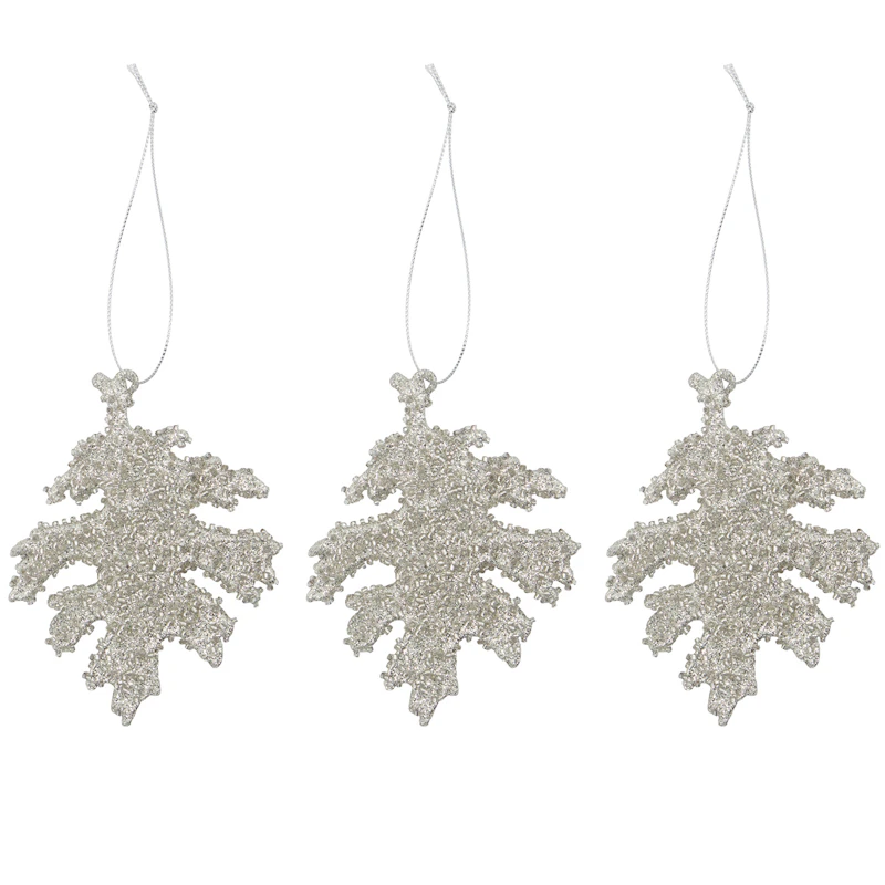 Gliz Julepynt 3-pk, Silver