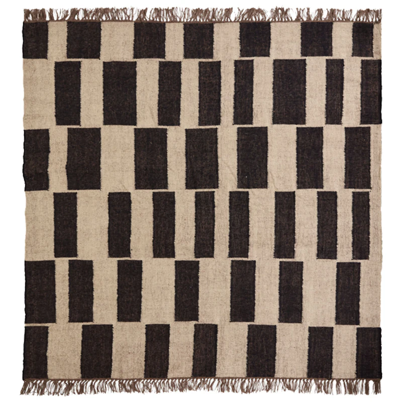 Graph Teppe 180x180 cm Sort/Natur