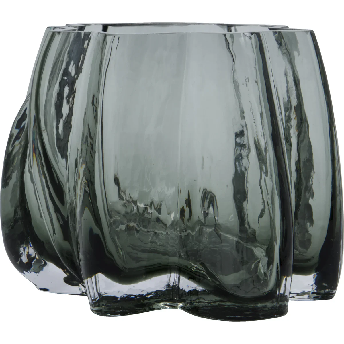 House Doctor Hdcurva Telysholder Smoked Grey -  Lyslykter Glass R&oslash;ykgr&aring; - 202109209