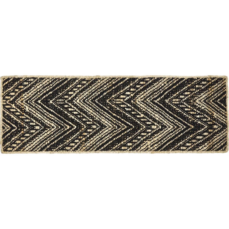 HDMonta Teppe 28x83 cm, Sort / Naturlig