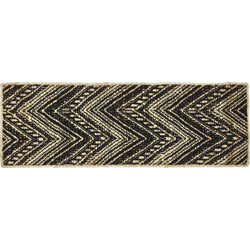 HDMonta Teppe 28x83 cm, Sort / Naturlig