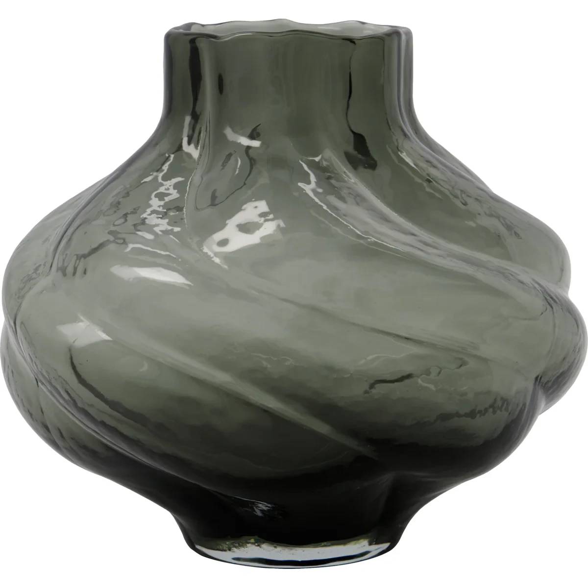 House Doctor Hdturn Vase 18,5 Cm Smoked Grey -  Vaser Glass R&oslash;ykgr&aring; - 202109213