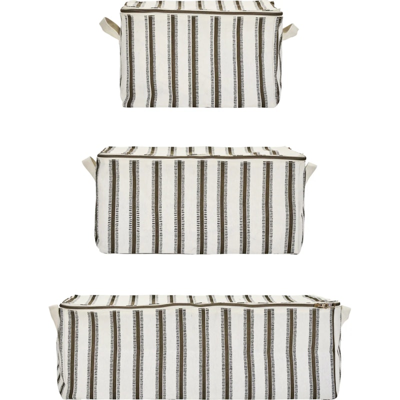 HDVibes Oppbevaringskurv Lysebrun, 3-pk