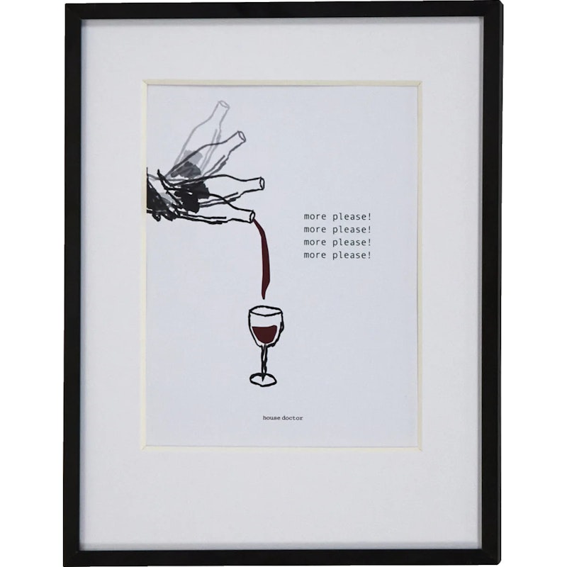 HDWine Maleri 23x30 cm, Vinrød